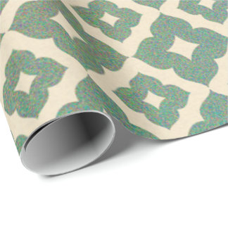 Create Your Own Colorful Confetti Quatrefoil Wrapping Paper