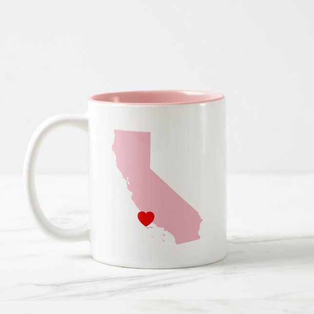 Create Your Own Colour California Wedding Two-Tone Coffee Mug (Left)