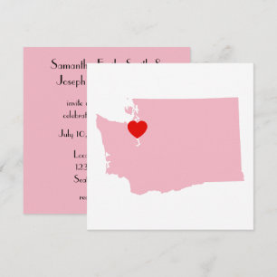 Create Your Own Colour Washington Wedding Invitation
