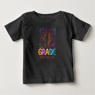 Create Your Own Colourful 1st Grader Baby T-Shirt