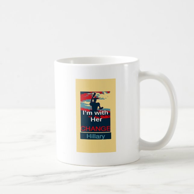 Create Your Own Colourful Change I am With Her   Coffee Mug (Right)