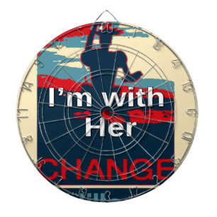 Create Your Own Colourful Change I am With Her Dartboard