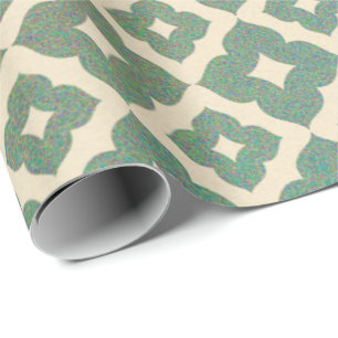 Create Your Own Colourful Confetti Quatrefoil Wrapping Paper