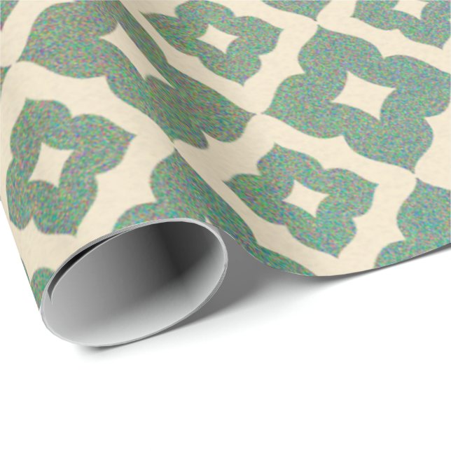 Create Your Own Colourful Confetti Quatrefoil Wrapping Paper (Roll Corner)