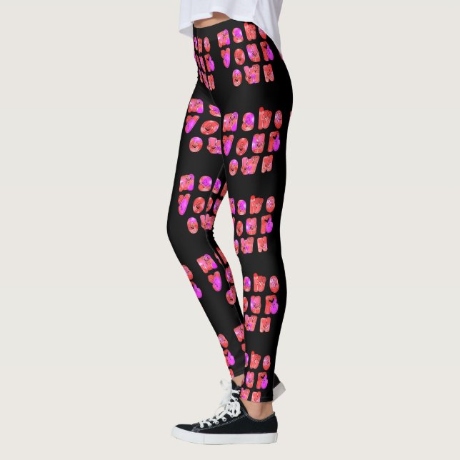 Create Your Own Colourful cute pretty Leggings (Left)