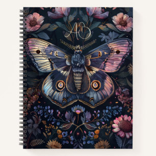 Create Your Own Colourful Fantasy Moth Floral Notebook