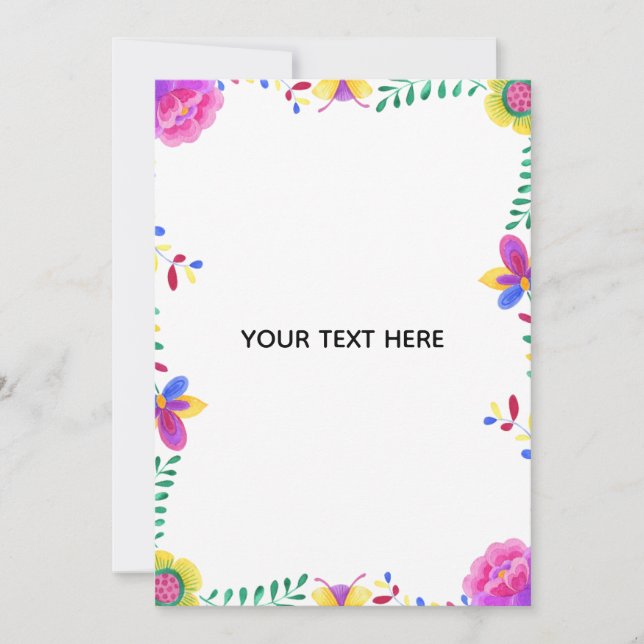 Create Your Own Colourful Floral Border  (Front)