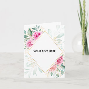 Create Your Own Colourful Floral Border  Card
