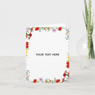 Create Your Own Colourful Floral Border  Card