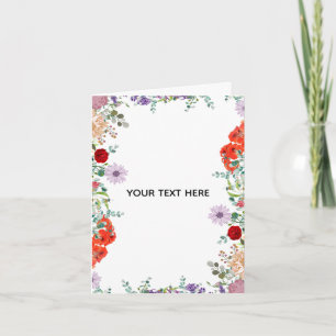 Create Your Own Colourful Floral Border  Card