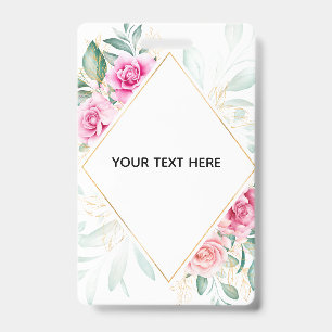 Create Your Own Colourful Floral Border ID Badge
