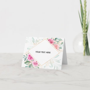 Create Your Own Colourful Floral Border Thank You Card