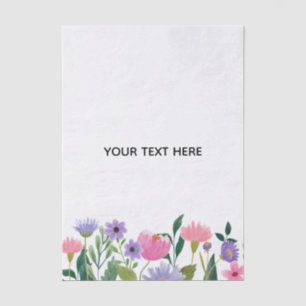 Create Your Own Colourful Floral Border  Tissue Paper
