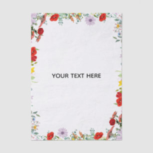Create Your Own Colourful Floral Border Tissue Paper