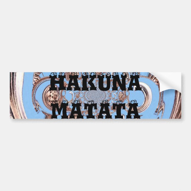 Create Your Own Colourful Hakuna Matata cute Bumper Sticker (Front)