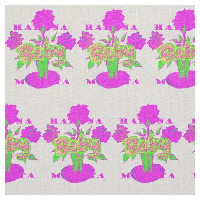 Create Your Own Colourful Hakuna Matata cute prett Fabric (Swatch)