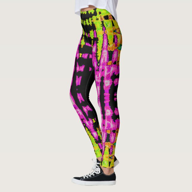 Create Your Own Colourful Hakuna Matata water colo Leggings (Left)