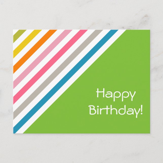 Create Your Own Colourful Pastel Birthday Card (Front)