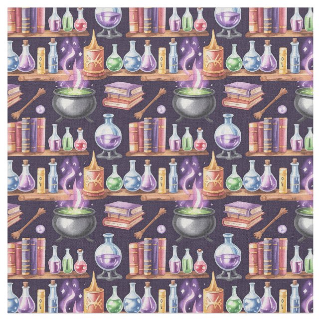 Create Your Own Colourful Potion Brewery Fabric (Close Up)