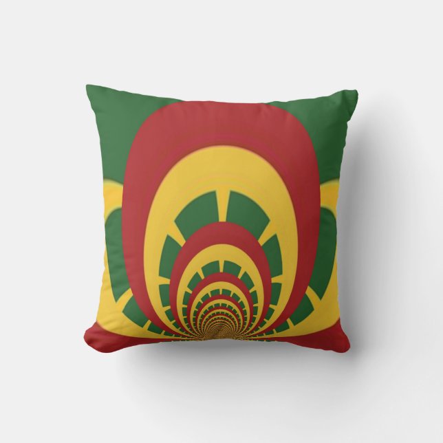 Create Your Own Colourful Rasta Colours Home Décor Cushion (Front)