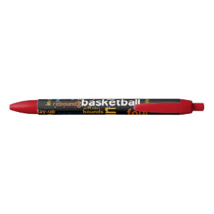 Create Your Own Colourful Text Basketball  pretty Black Ink Pen