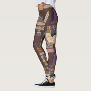 Create Your Own Colourful Witch School Supplies Leggings