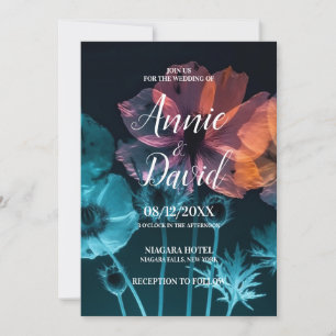 Create Your Own Colourful X-Ray Flowers Wedding Invitation