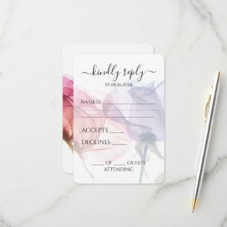 Create Your Own Colourized X-Ray Flowers RSVP Card