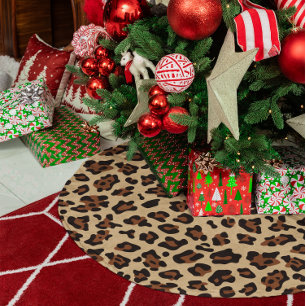 Create Your Own Colours Leopard Spot Brushed Polyester Tree Skirt