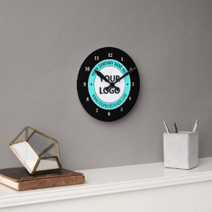 Create Your Own Company Logo Branded Clock Example
