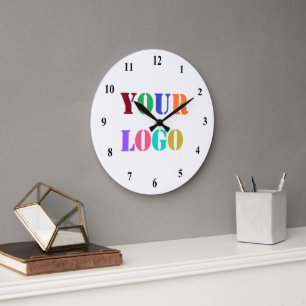 Create Your Own Company Logo Branded Clock Example