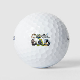 Create your own cool dad 7 letter photo for him golf balls