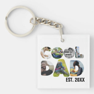 Create your own cool dad 7 letter photo for him key ring