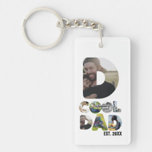 Create your own cool dad 7 letter photo for him key ring