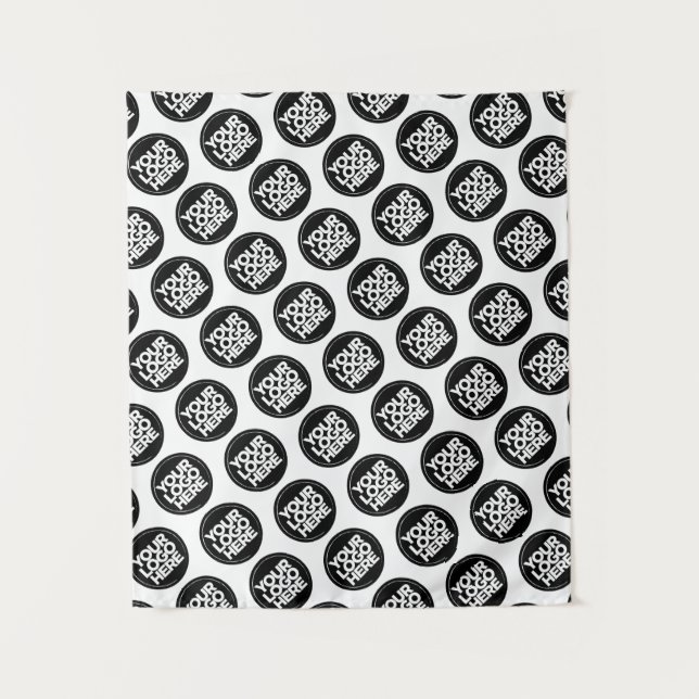 Create your own corporate logo business pattern tapestry (Front)