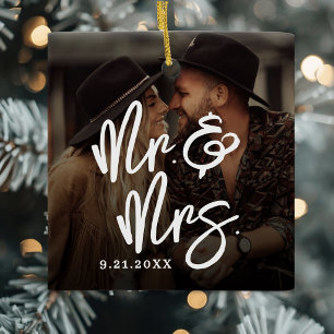 Create Your Own Couple Photo Ceramic Ornament