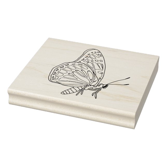 Create Your Own Crawling Hand Drawn Butterfly Rubber Stamp (Stamp)