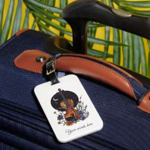 Create Your Own Crescent Moon Song on Violin Luggage Tag