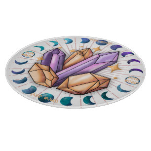 Create Your Own Crystals & Moon Phases Cutting Board