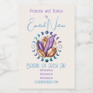 Create Your Own Crystals & Moon Phases Food Label
