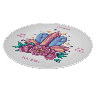 Create Your Own Crystals & Roses Cutting Board