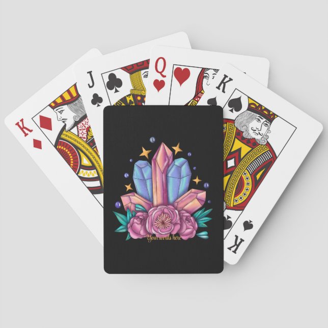 Create Your Own Crystals & Roses Playing Cards (Back)