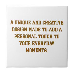 Create Your Own Cusotm Ceramic Tile, Small Tile