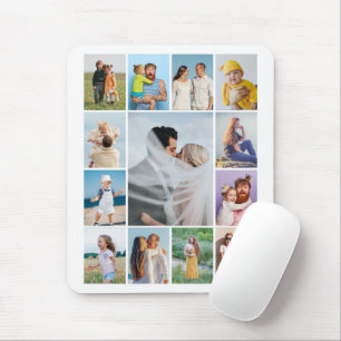 Create Your Own Custom 13 Photo Collage Mouse Mat