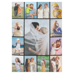 Create Your Own Custom 13 Photo Collage Tablecloth