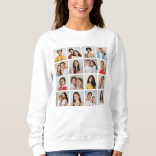 Create Your Own Custom 16 Photo Collage  Sweatshirt