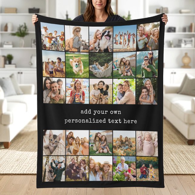 Create Your Own Custom 25 Photo Collage Fleece Blanket (Creator Uploaded)