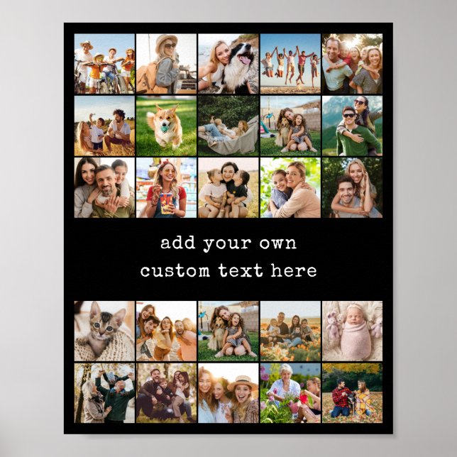 Create Your Own Custom 25 Photo Collage Poster (Front)