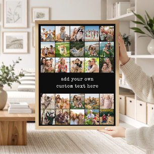 Create Your Own Custom 25 Photo Collage Poster