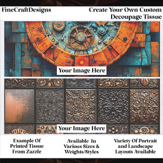 Create Your Own Custom 2 Photo Landscape Decoupage Tissue Paper